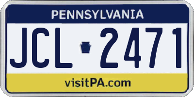 PA license plate JCL2471
