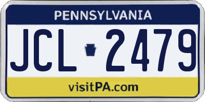 PA license plate JCL2479