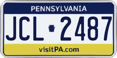 PA license plate JCL2487