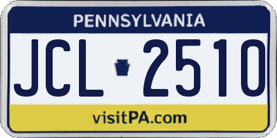 PA license plate JCL2510