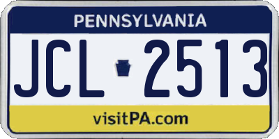 PA license plate JCL2513