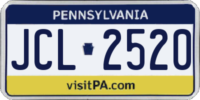 PA license plate JCL2520
