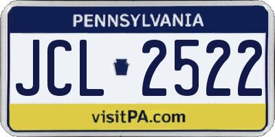 PA license plate JCL2522