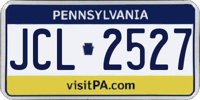 PA license plate JCL2527