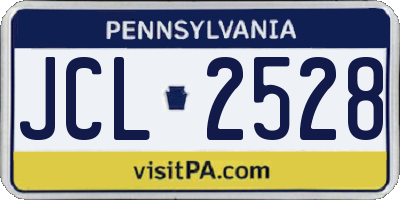 PA license plate JCL2528