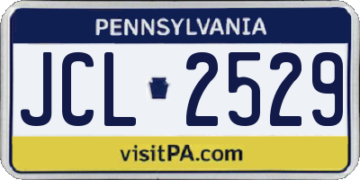 PA license plate JCL2529
