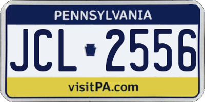 PA license plate JCL2556