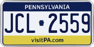 PA license plate JCL2559