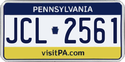 PA license plate JCL2561
