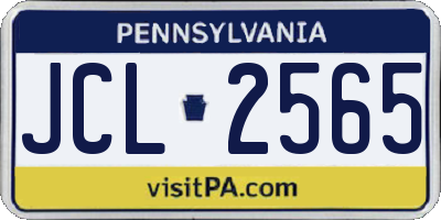 PA license plate JCL2565