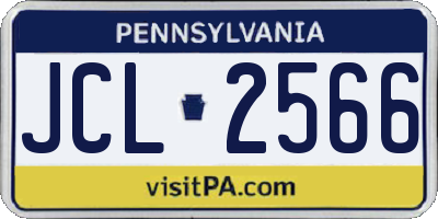 PA license plate JCL2566