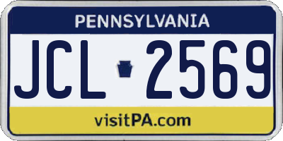 PA license plate JCL2569
