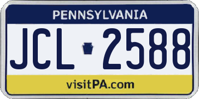 PA license plate JCL2588
