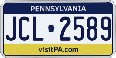 PA license plate JCL2589