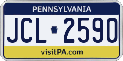 PA license plate JCL2590