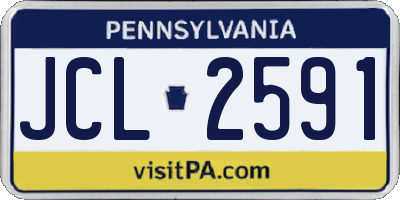 PA license plate JCL2591