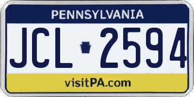 PA license plate JCL2594