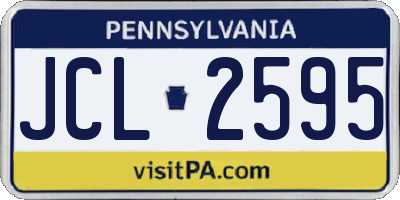 PA license plate JCL2595