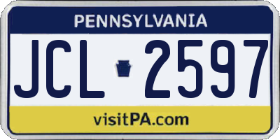 PA license plate JCL2597