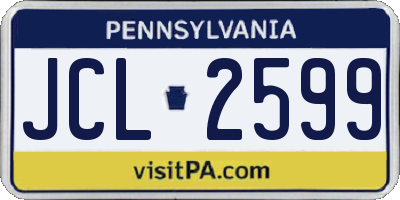 PA license plate JCL2599