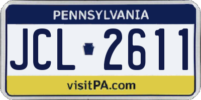 PA license plate JCL2611