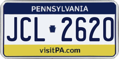 PA license plate JCL2620