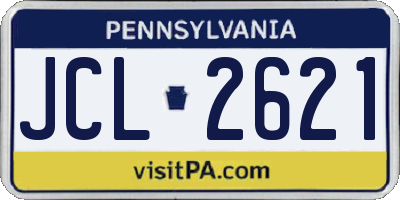 PA license plate JCL2621