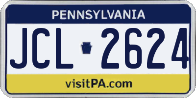 PA license plate JCL2624