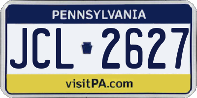 PA license plate JCL2627