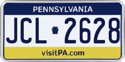 PA license plate JCL2628