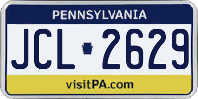 PA license plate JCL2629