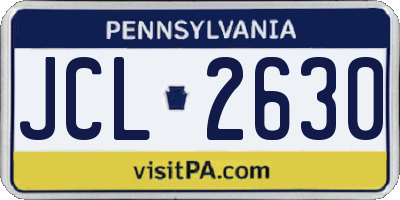 PA license plate JCL2630