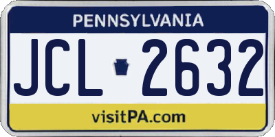 PA license plate JCL2632