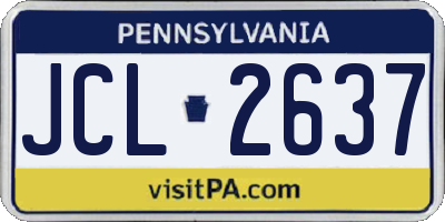 PA license plate JCL2637