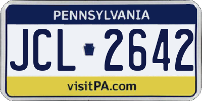 PA license plate JCL2642