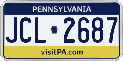 PA license plate JCL2687