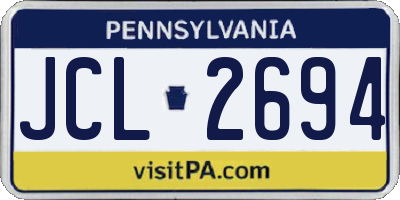PA license plate JCL2694