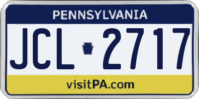 PA license plate JCL2717