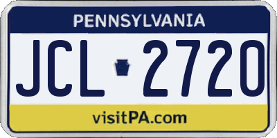 PA license plate JCL2720