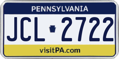 PA license plate JCL2722