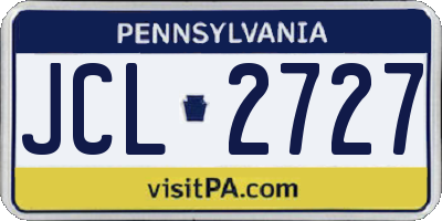 PA license plate JCL2727