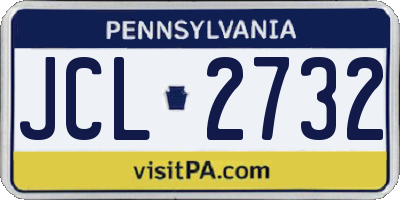 PA license plate JCL2732