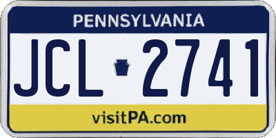 PA license plate JCL2741