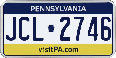 PA license plate JCL2746