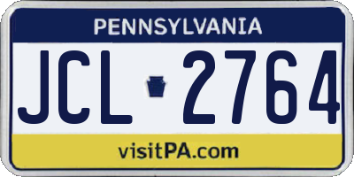 PA license plate JCL2764