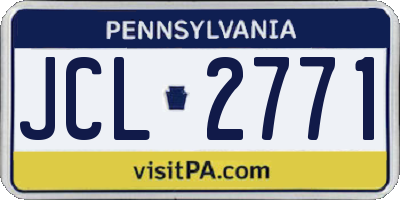 PA license plate JCL2771