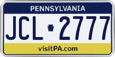 PA license plate JCL2777