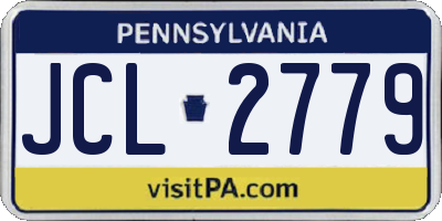 PA license plate JCL2779