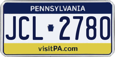 PA license plate JCL2780
