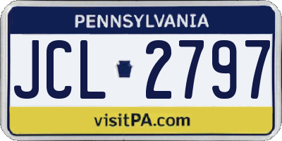 PA license plate JCL2797